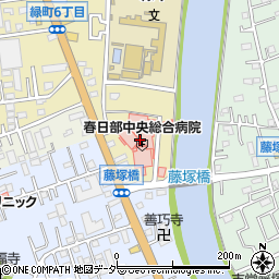 春日部中央総合病院（明理会）周辺の地図