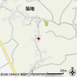 茨城県潮来市築地77周辺の地図