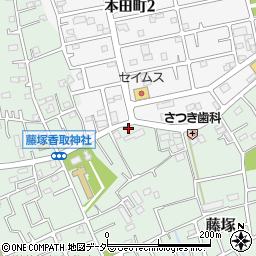 埼玉県春日部市藤塚421周辺の地図