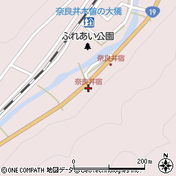 奈良井宿周辺の地図
