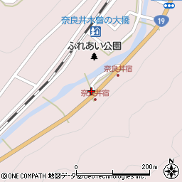「道の駅」奈良井木曽の大橋公衆トイレ周辺の地図