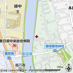 埼玉県春日部市藤塚627周辺の地図