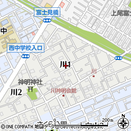 〒362-0048 埼玉県上尾市川の地図