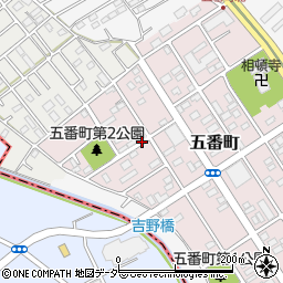 埼玉県上尾市五番町周辺の地図