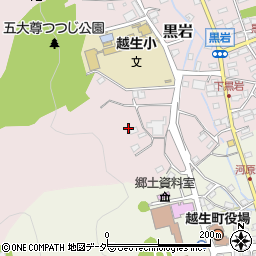埼玉県入間郡越生町黒岩周辺の地図