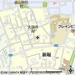 埼玉県坂戸市新堀周辺の地図
