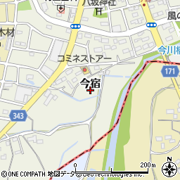 埼玉県鳩山町（比企郡）今宿周辺の地図