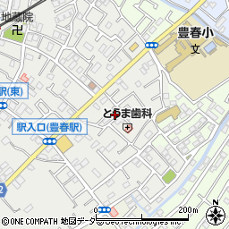 埼玉県春日部市上蛭田490周辺の地図