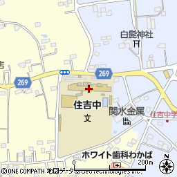 坂戸市立住吉中学校周辺の地図