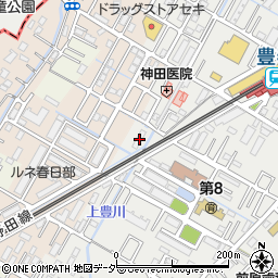 埼玉県春日部市上蛭田95周辺の地図