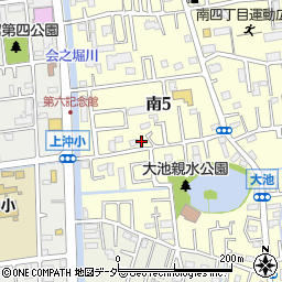 埼玉県春日部市南5丁目周辺の地図