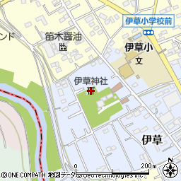 伊草神社周辺の地図