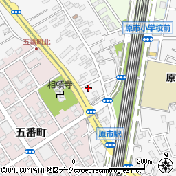 埼玉県上尾市原市721周辺の地図