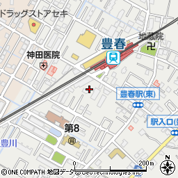 埼玉県春日部市上蛭田134周辺の地図