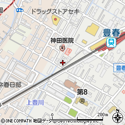 埼玉県春日部市上蛭田122周辺の地図