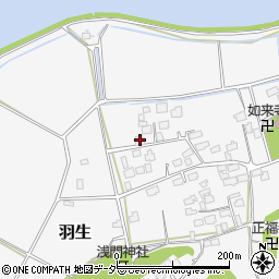 茨城県稲敷市羽生周辺の地図