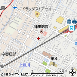 埼玉県春日部市上蛭田124周辺の地図