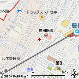 埼玉県春日部市道口蛭田168周辺の地図