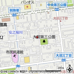 埼玉県春日部市大沼3丁目周辺の地図