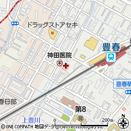 埼玉県春日部市上蛭田128周辺の地図