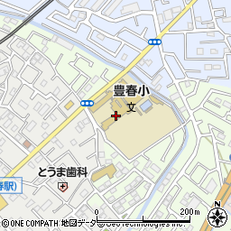 春日部市立豊春小学校周辺の地図