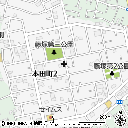 埼玉県春日部市本田町周辺の地図