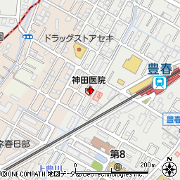 埼玉県春日部市上蛭田127周辺の地図