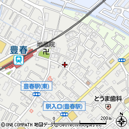 埼玉県春日部市上蛭田406周辺の地図