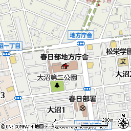 埼玉県　春日部地方庁舎周辺の地図