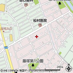 埼玉県春日部市六軒町74周辺の地図