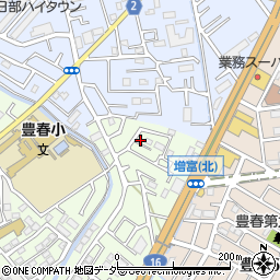 埼玉県春日部市増富743-3周辺の地図