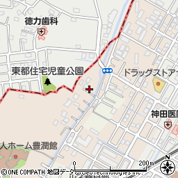 埼玉県春日部市道口蛭田104周辺の地図