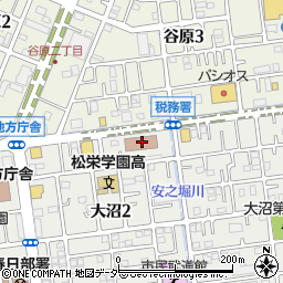 関東信越国税局　春日部税務署周辺の地図