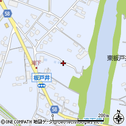 茨城県守谷市板戸井周辺の地図