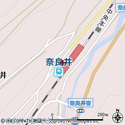 奈良井駅周辺の地図