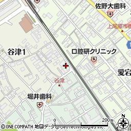谷津美容室周辺の地図