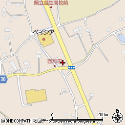 ローソン越生西和田店周辺の地図