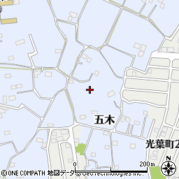 千葉県野田市五木周辺の地図