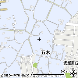 千葉県野田市五木周辺の地図