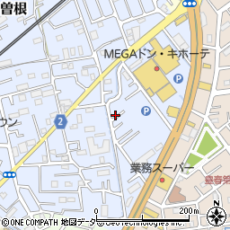 埼玉県春日部市南中曽根937周辺の地図