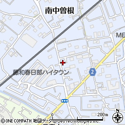 埼玉県春日部市南中曽根629周辺の地図