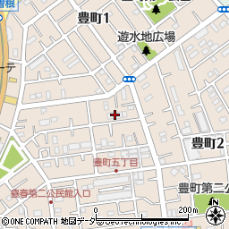 埼玉県春日部市豊町周辺の地図
