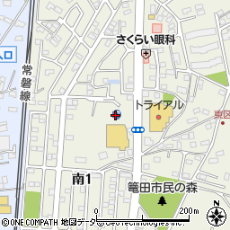 コープうしく店駐車場周辺の地図