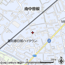 埼玉県春日部市南中曽根623周辺の地図