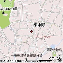 埼玉県春日部市東中野周辺の地図