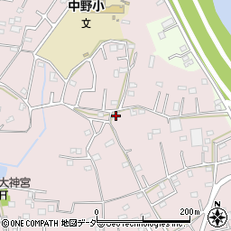埼玉県春日部市東中野438周辺の地図