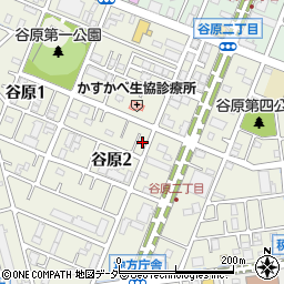 埼玉県春日部市谷原周辺の地図