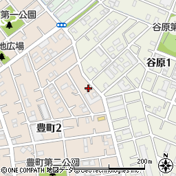 春日部豊町郵便局周辺の地図