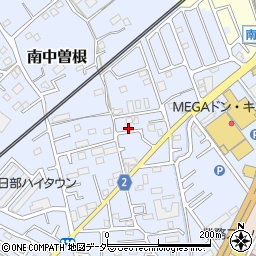 埼玉県春日部市南中曽根707周辺の地図