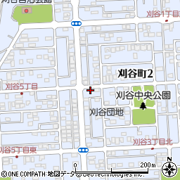 茨城県牛久市刈谷町周辺の地図
